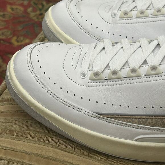 Jordan 2 Retro Low Python Sneakers Mens 12 White Cement Athletic Shoes DV9956-10 - Picture 10 of 16